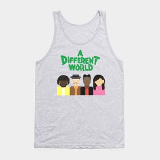 Mens Womens A Different World text green Tank Top